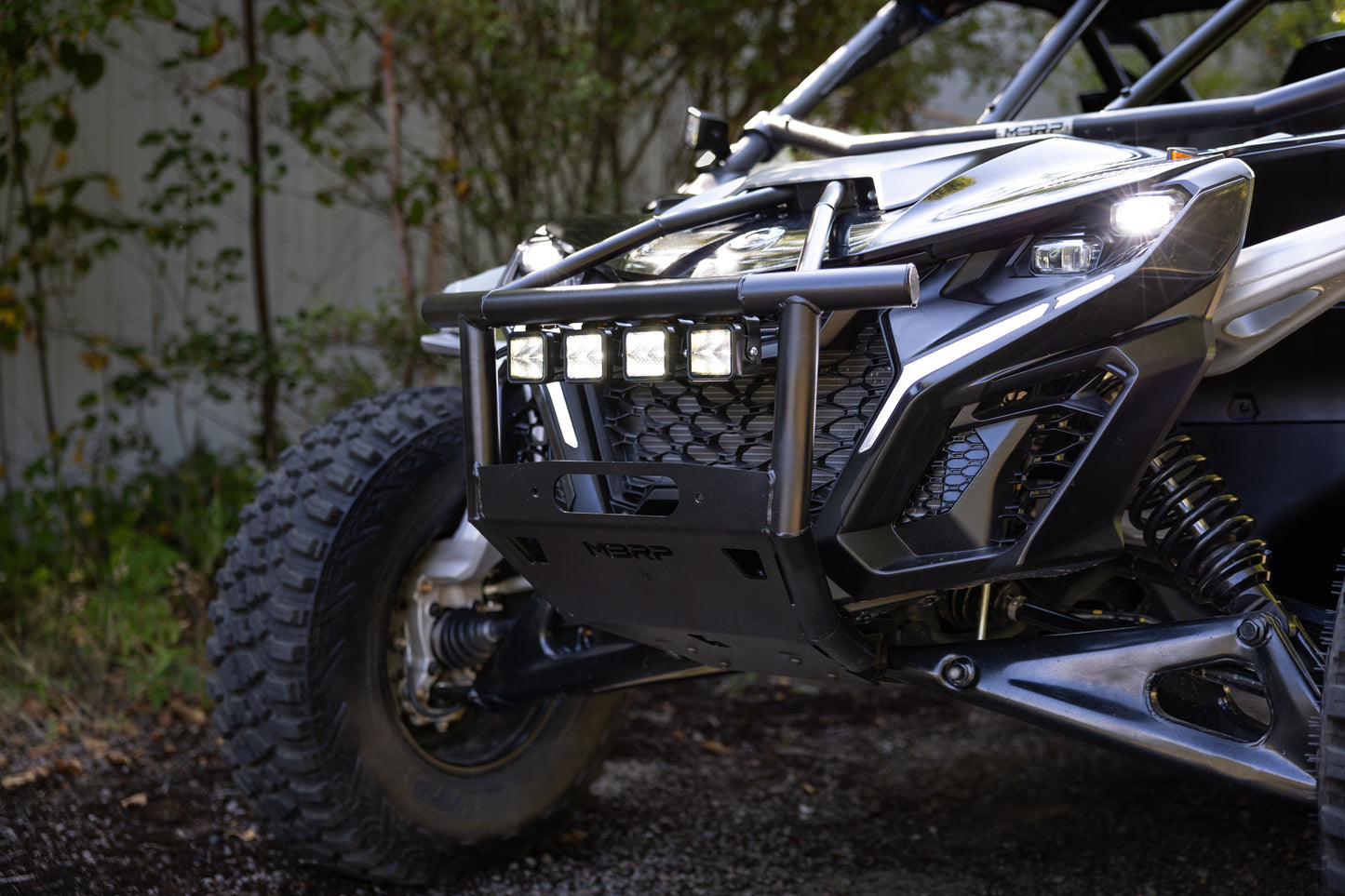 2024-Up Can-Am Maverick R, Black-Coated Steel Front Race Bumper MBRP-3