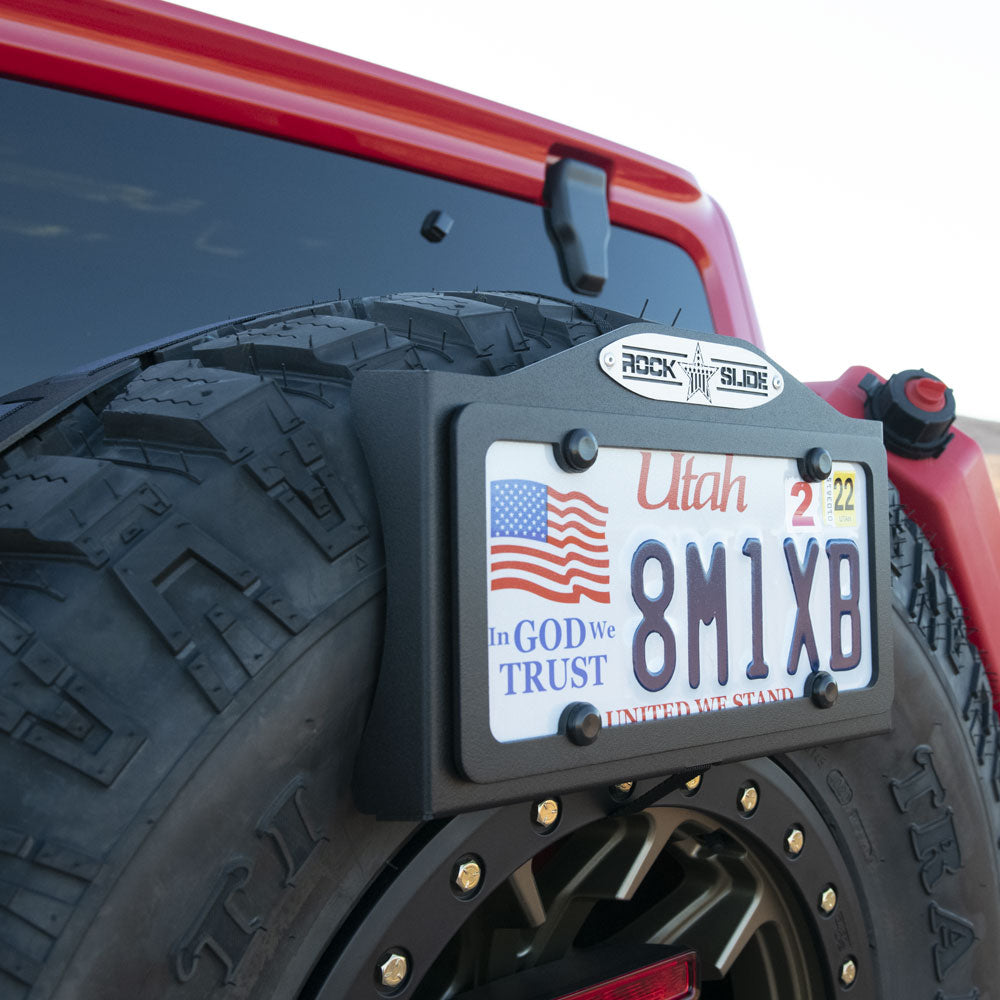 EZ License Plate Mount Black Aluminum Rock Slide Engineering-3