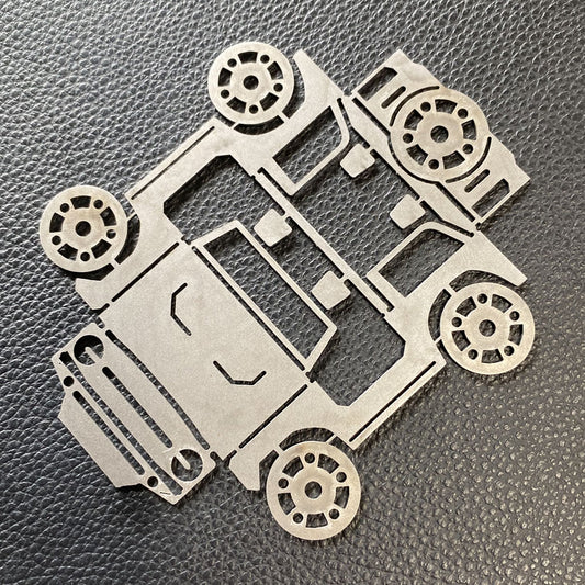 Rock Slide Engineering Bronco Business Card Holder Flat Stainless Steel Bendy Bronco Rock Slide Engineering