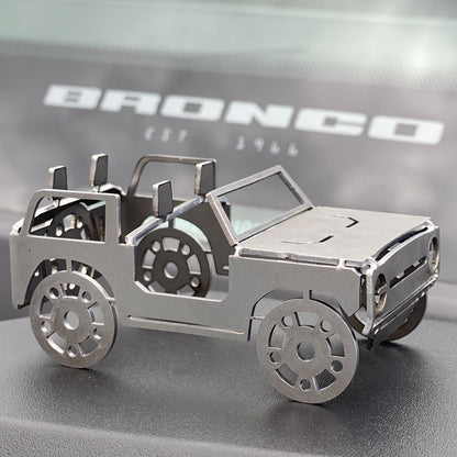 Bronco Business Card Holder Flat Stainless Steel Bendy Bronco Rock Slide Engineering-3