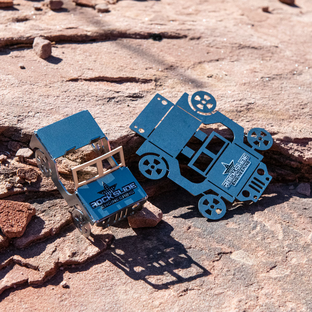 Rock Slide Engineering Jeep Business Card Holder Flat Stainless Steel Bendy Jeeps