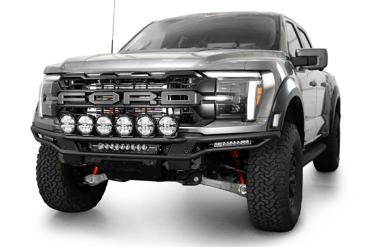 2021+ Ford F-150 Raptor Race Series Front Bumper Light Hoop Addictive Desert Designs-7