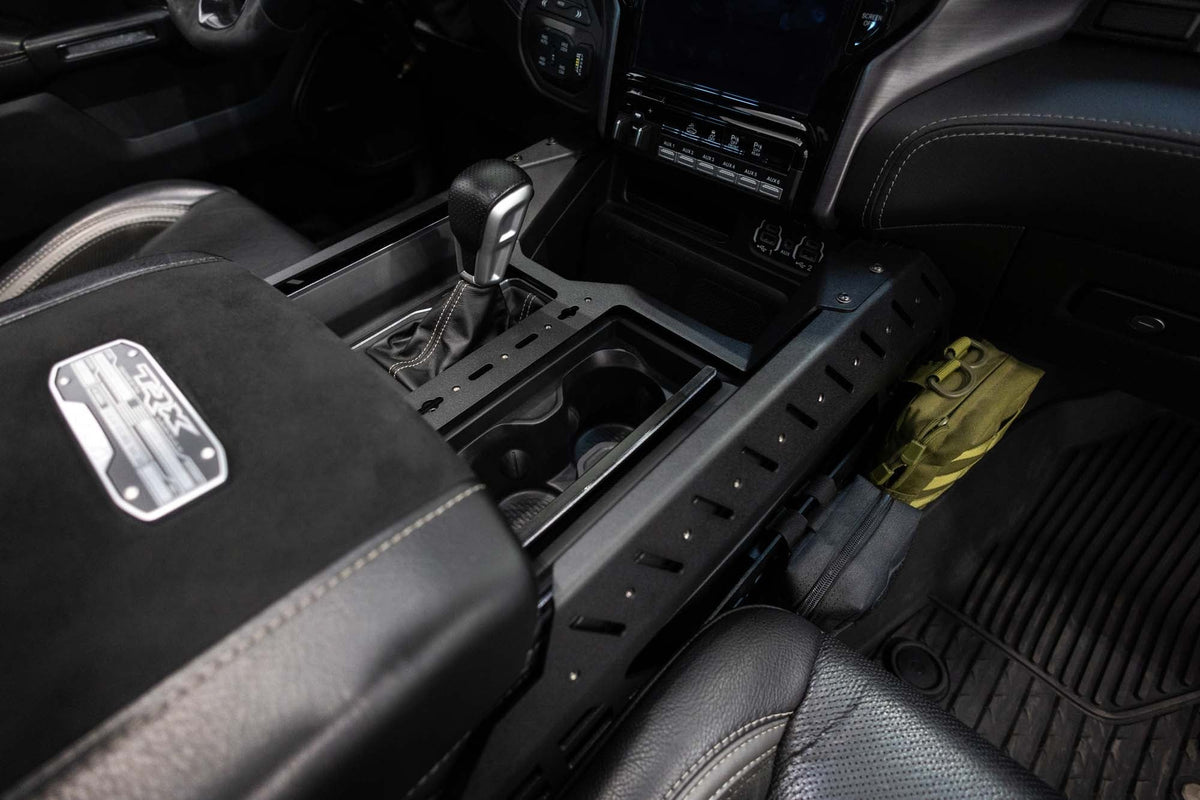 2021-2025 RAM 1500 TRX & RHO Center Console Molle Panels, Digital Device Bridge Addictive Desert Designs-1