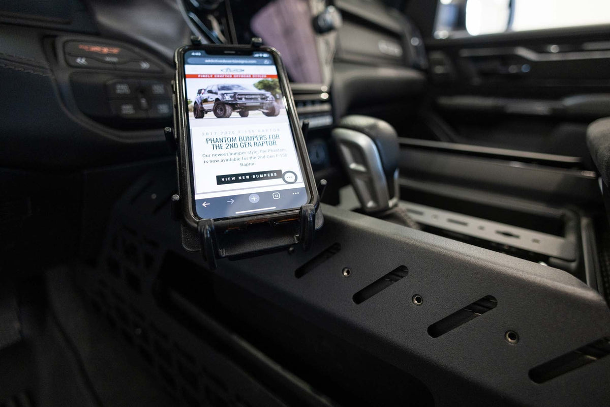 2021-2025 RAM 1500 TRX & RHO Center Console Molle Panels, Digital Device Bridge Addictive Desert Designs-14