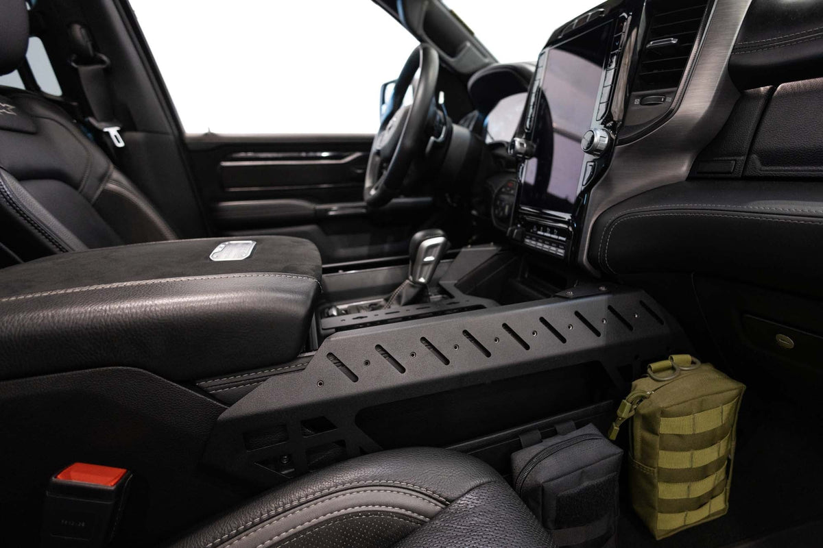 2021-2025 RAM 1500 TRX & RHO Center Console Molle Panels, Digital Device Bridge Addictive Desert Designs-7