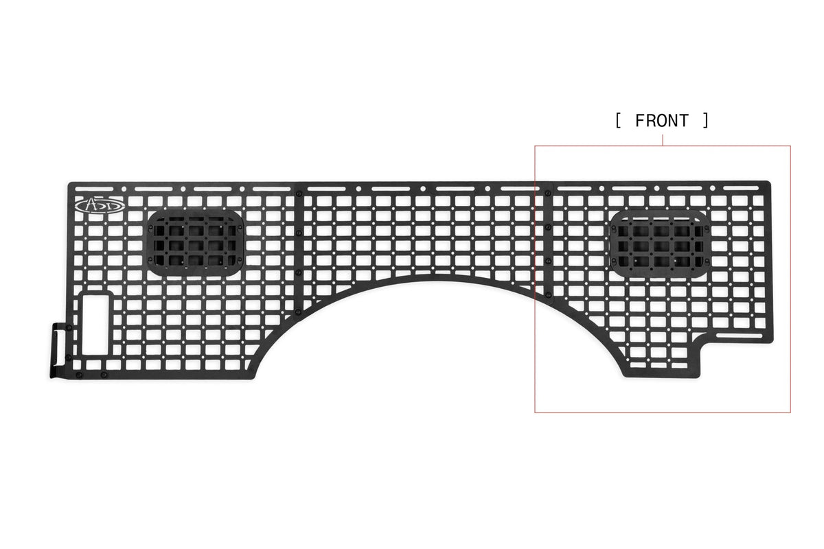 2023+ Ford Super Duty F-250 F-350 81.6 Inch Bed Bed Side Molle Passenger Side In Hammer Black Addictive Desert Designs-22
