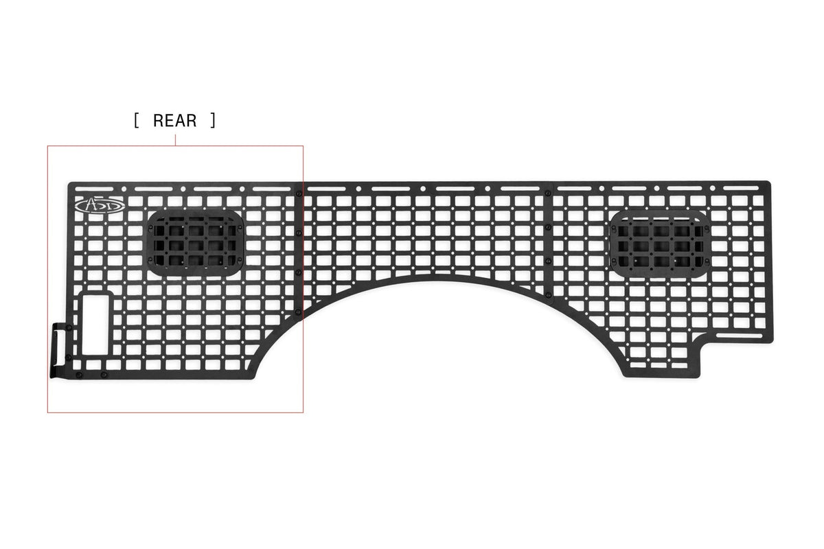 2023+ Ford Super Duty F-250 F-350 81.6 Inch Bed Bed Side Molle Passenger Side In Hammer Black Addictive Desert Designs-23