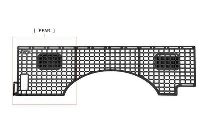 2023+ Ford Super Duty F-250 F-350 81.6 Inch Bed Bed Side Molle Passenger Side In Hammer Black Addictive Desert Designs-23