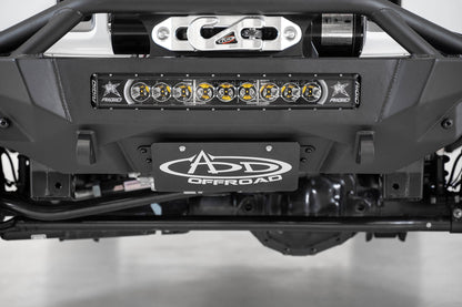 2007+ Jeep JL JLU JT Wrangler, Gladiator Stealth Fighter Front Bumper License Plate Bracket Addictive Desert Designs-1