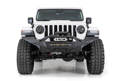 2007+ Jeep JL JLU JT Wrangler, Gladiator Stealth Fighter Front Bumper License Plate Bracket Addictive Desert Designs-2
