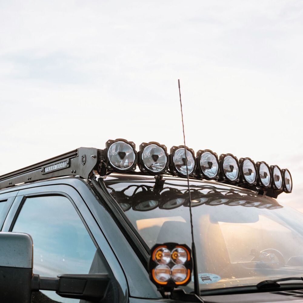 Platform One Roof Rack with 360 Degree Lighting (2017-2025 Ford Super Duty Truck) KC Hilites-3
