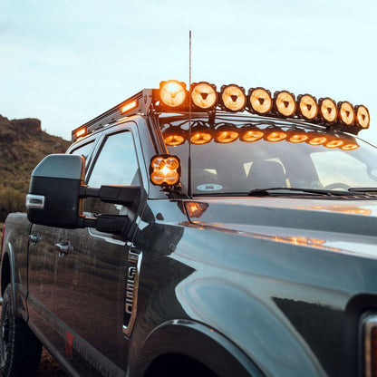 Platform One Roof Rack with 360 Degree Lighting (2017-2025 Ford Super Duty Truck) KC Hilites-4