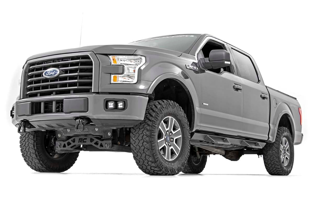 AL2 Drop Steps Crew Cab 19-21 Ford F-150/Super Duty 2WD/4WD Rough Country-3