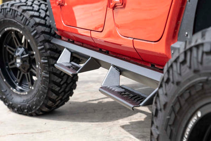 Jeep Cab-Length AL2 Drop Steps 18-20 Wrangler JL 4-Door Rough Country-4
