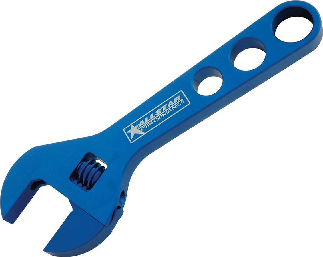 Adjustable AN Wrench Single End Aluminum Blue Anodized Each Allstar Performance