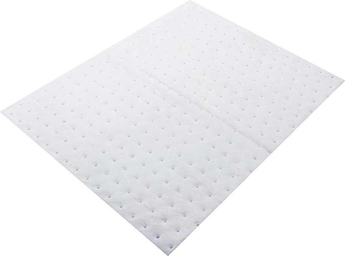 Absorbent Pad 15 x 10 Inch Polypropylene Gray Oil Set of 100 Allstar Performance