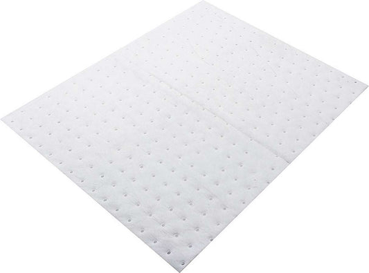 Absorbent Pad 15 x 10 Inch Polypropylene Gray Oil Set of 100 Allstar Performance
