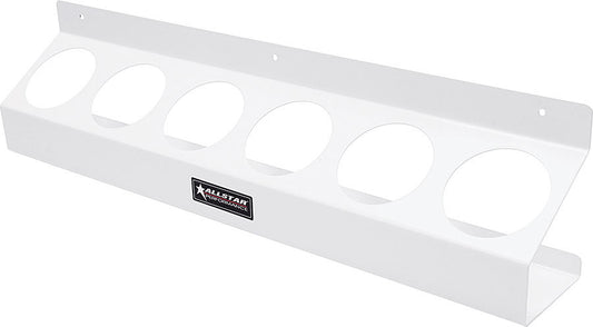 Aerosol Can Holder 23 Inch Long 3.5 Inch Deep 5.5 Inch Tall 6 Can Capacity Steel White Paint Each Allstar Performance