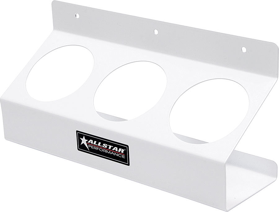 Aerosol Can Holder 11.5 Inch Long 3.5 Inch Deep 5.5 Inch Tall 3 Can Capacity Steel White Paint Each Allstar Performance