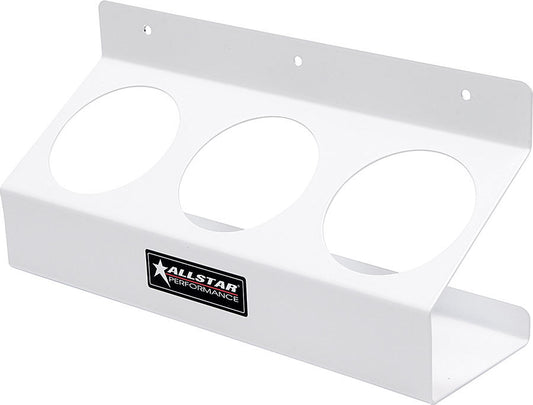 Aerosol Can Holder 11.5 Inch Long 3.5 Inch Deep 5.5 Inch Tall 3 Can Capacity Steel White Paint Each Allstar Performance