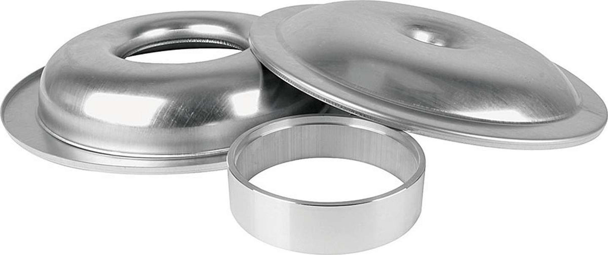 Air Cleaner Assembly Lightweight 14 Inch Round Requires Element 5-1/8 Inch Carb Flange Dropped Base Aluminum Kit Allstar Performance-3