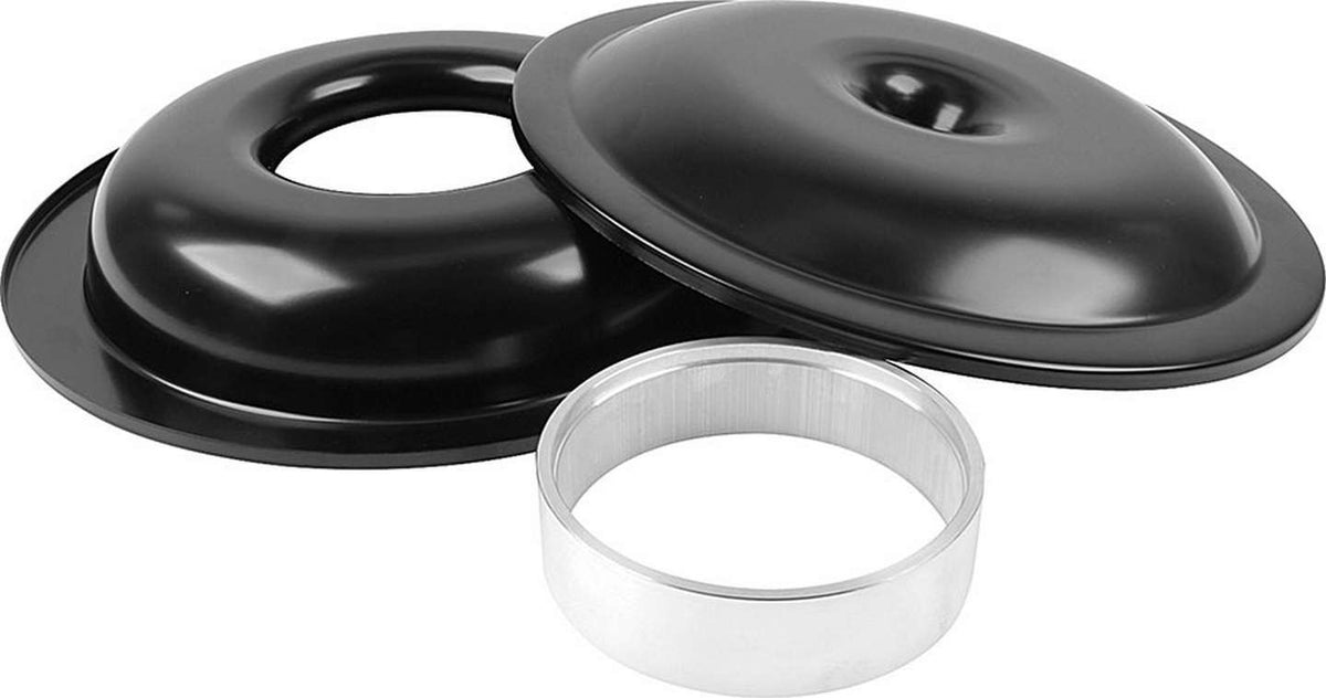 Air Cleaner Assembly Lightweight 14 Inch Round Requires Element 5-1/8 Inch Carb Flange Dropped Base Aluminum Kit Allstar Performance-2