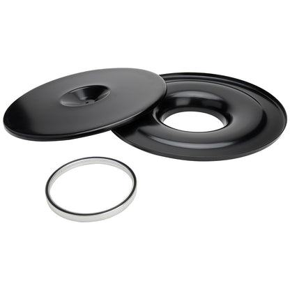 Air Cleaner Assembly Lightweight 14 Inch Round Requires Element 5-1/8 Inch Carb Flange Flat Base 1/2 Inch Spacer Aluminum Kit Allstar Performance