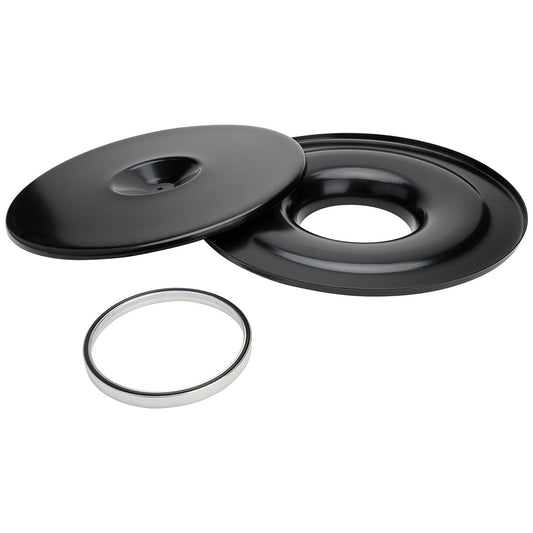 Air Cleaner Assembly Lightweight 14 Inch Round Requires Element 5-1/8 Inch Carb Flange Flat Base 1/2 Inch Spacer Aluminum Kit Allstar Performance
