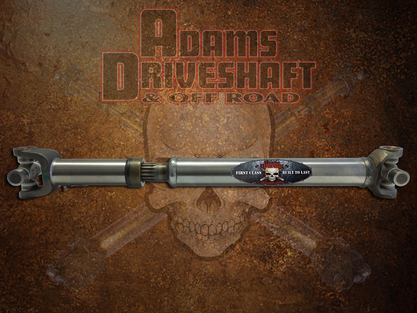 CJ Front Slip N Stub 1310 Heavy Duty Series Greasable U-Joints Adams Driveshaft