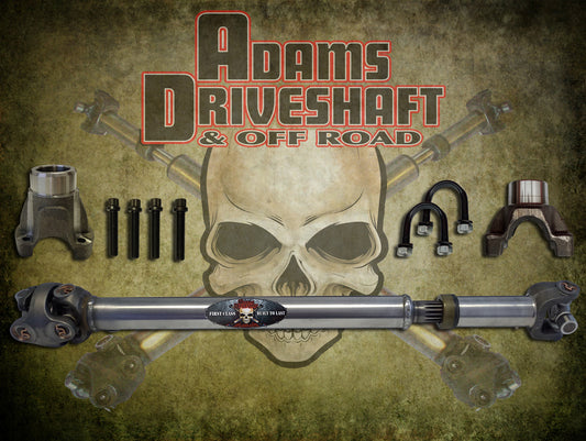 JL Rear 1310 Solid CV 2 Door (Sport - Sahara) Pinion Yoke Style Adams Driveshaft-1