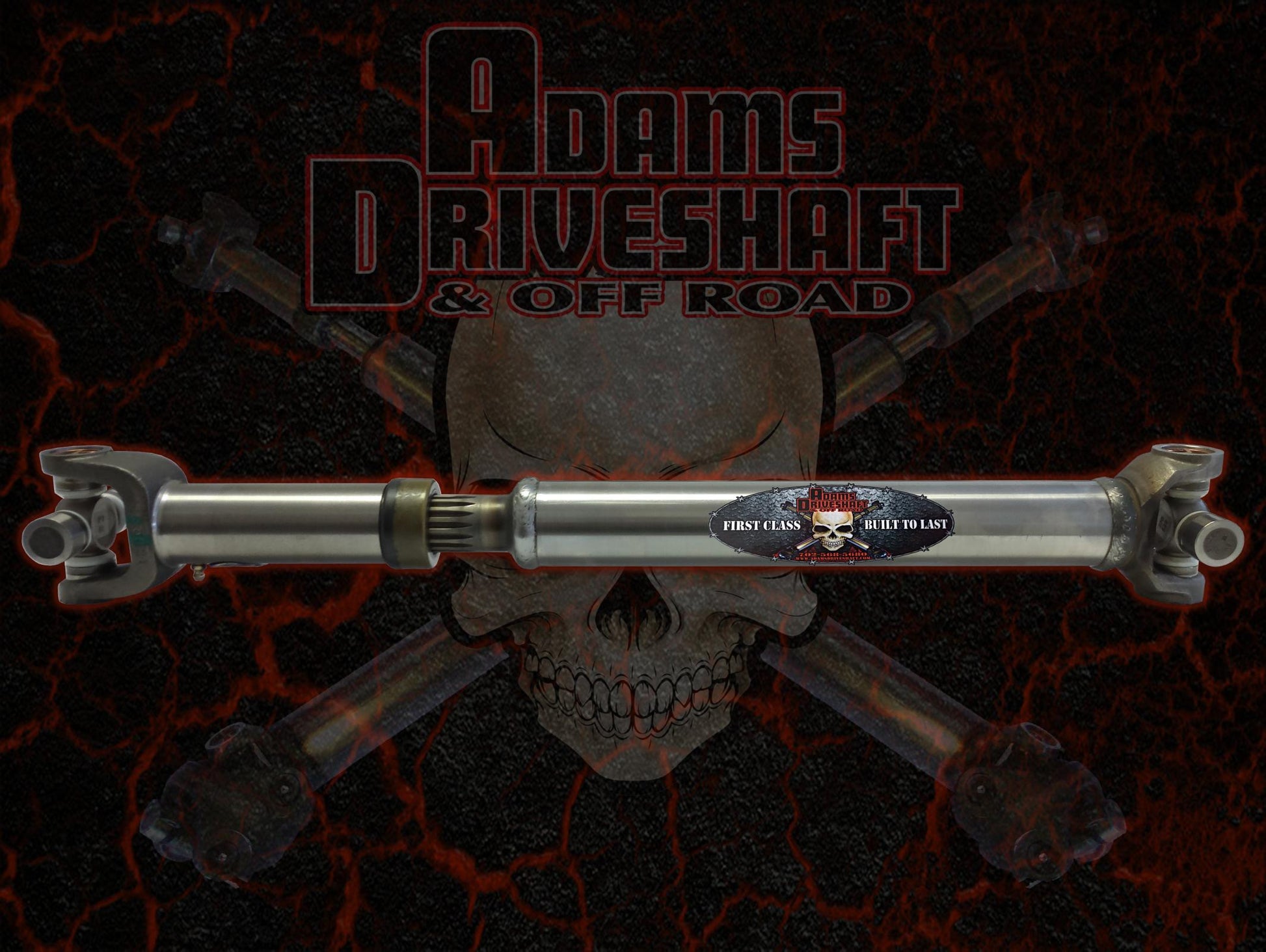 YJ Front Slip N Stub 1310 Extreme Duty Series Adams Driveshaft