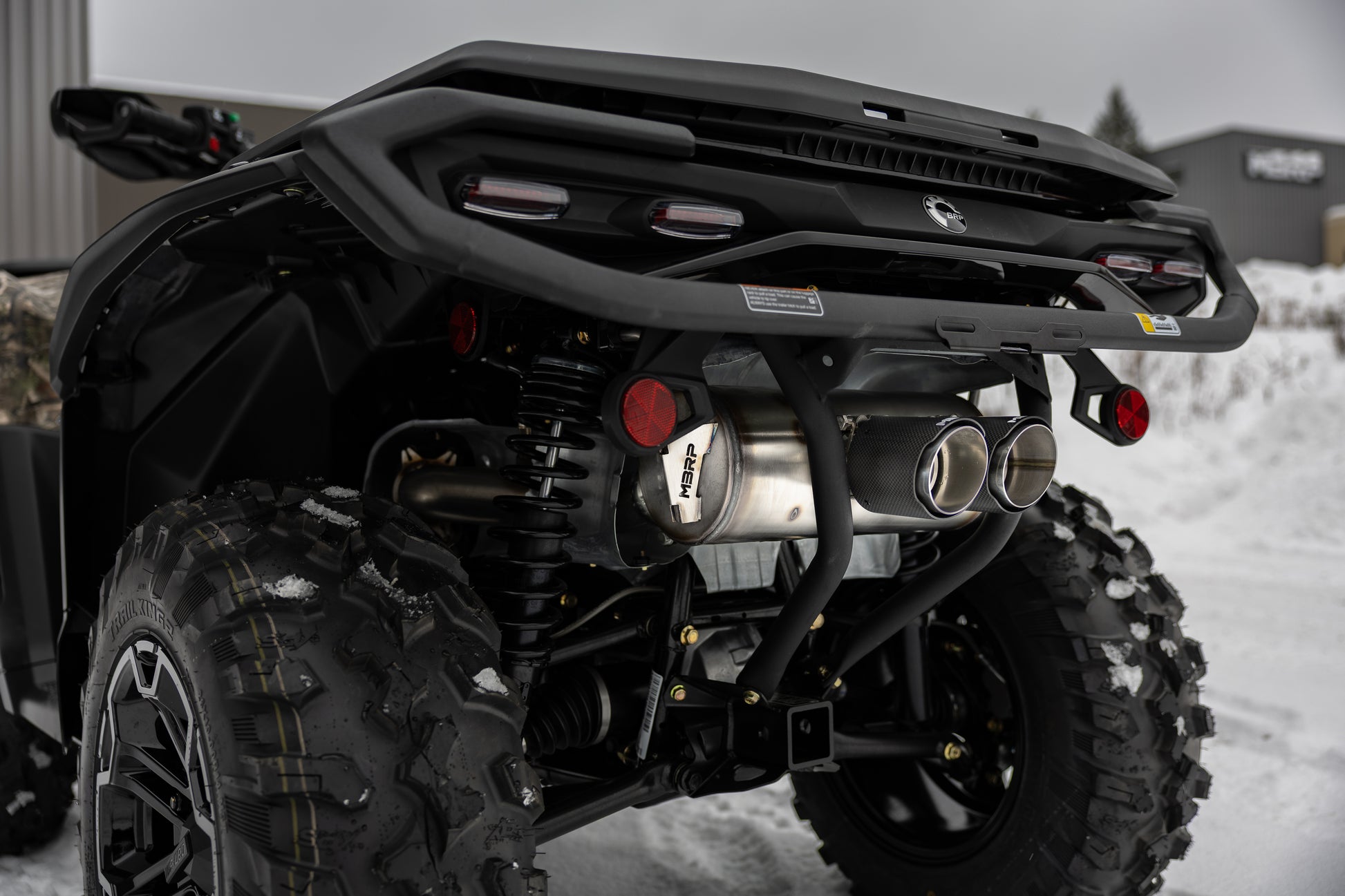 25-Up Can-Am Outlander 850/1000R 6-Inch Single Slip-on System, Dual Outlet with CF Tips, Performance Series MBRP-5
