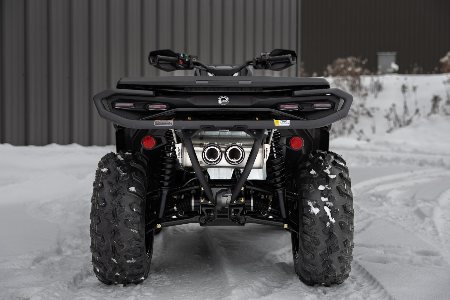 25-Up Can-Am Outlander 850/1000R 6-Inch Single Slip-on System, Dual Outlet with CF Tips, Performance Series MBRP-7