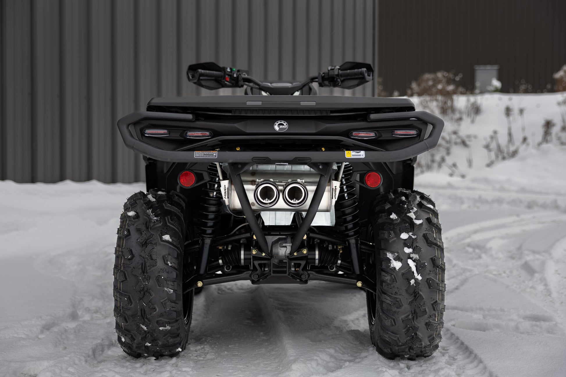 25-Up Can-Am Outlander 850/1000R 6-Inch Single Slip-on System, Dual Outlet with CF Tips, Performance Series MBRP-7