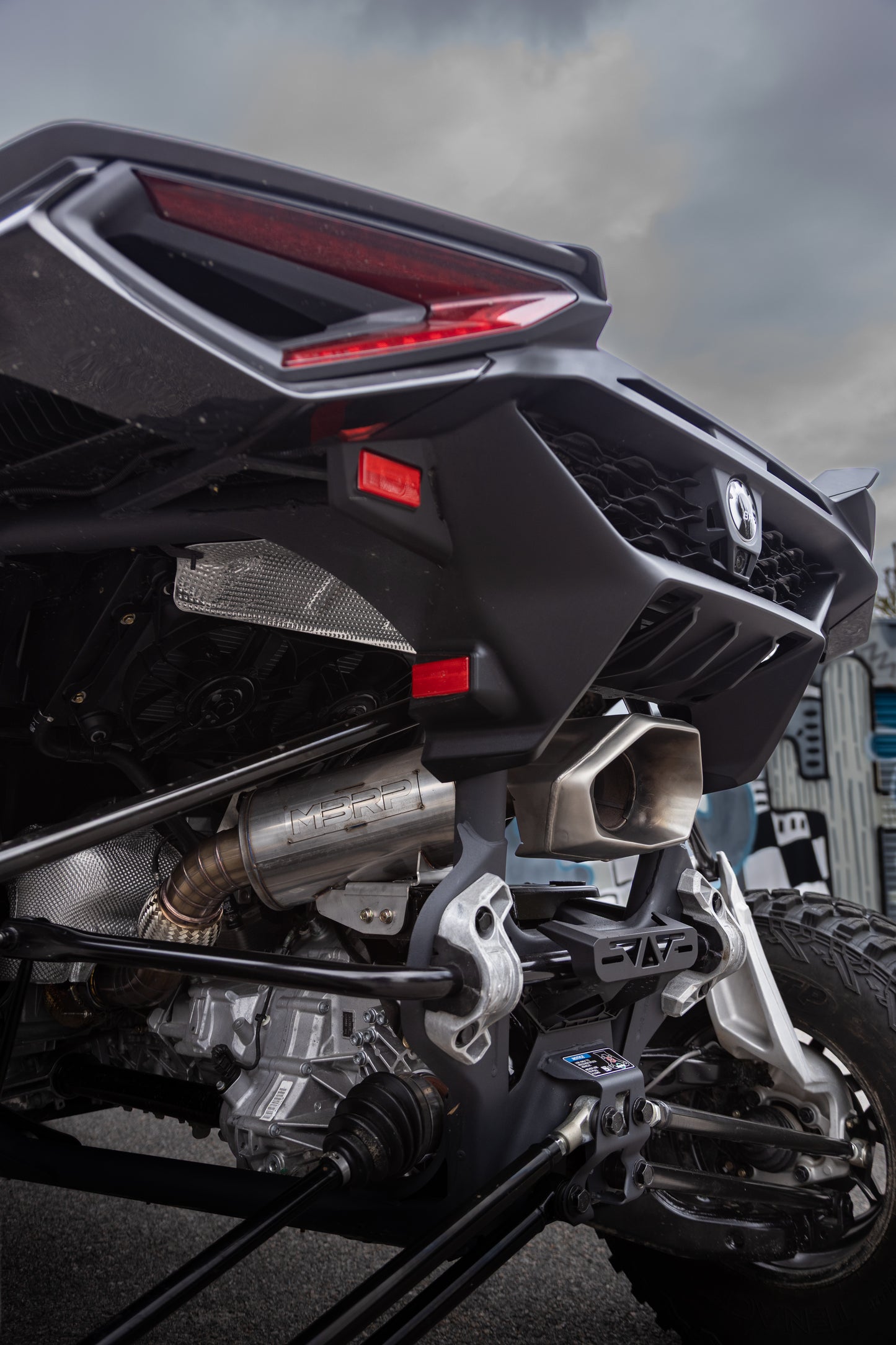 24-Present Can-Am Maverick R, Performance Series 3-Inch Turbo Back Single Slip-on Quiet, MBRP-4