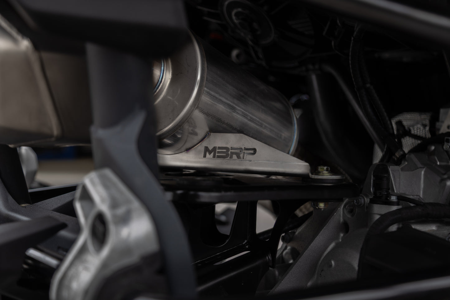 24-Present Can-Am Maverick R, Performance Series 3-Inch Turbo Back Single Slip-on Quiet, MBRP-1