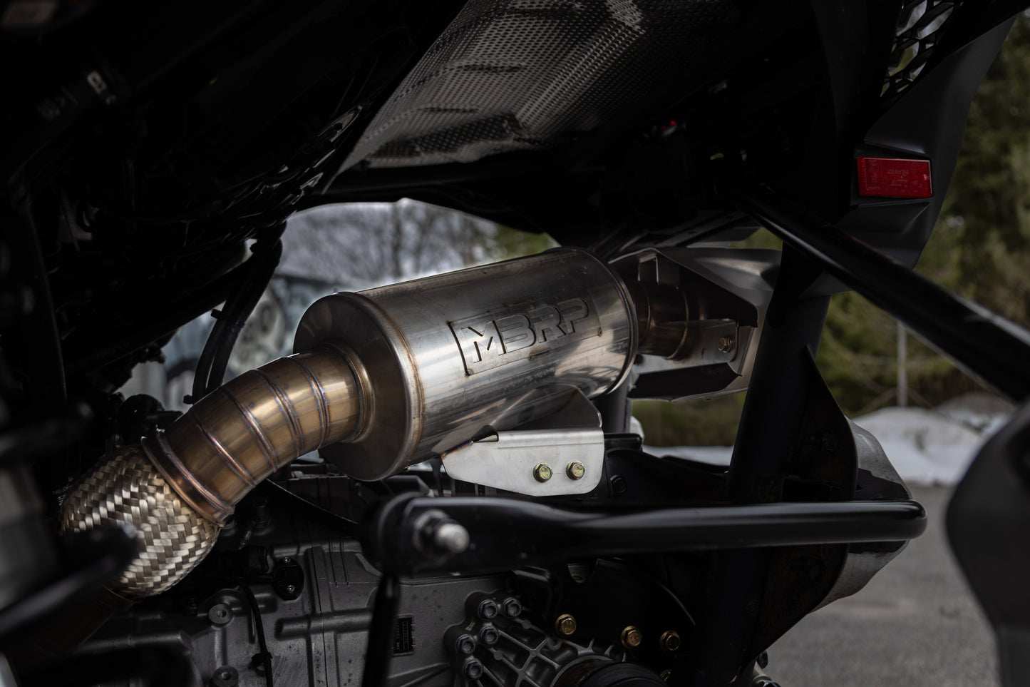 24-Present Can-Am Maverick R, Performance Series 3-Inch Turbo Back Single Slip-on Quiet, MBRP-3