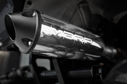 2001-Up Polaris Sportsman 5 Inch Single Slip-on Muffler with Billet Tip Performance Series MBRP-1