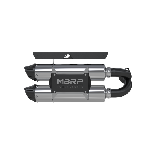 Stacked Dual Slip On Exhaust Pipe Performance Series For 14 Polaris RZR XP 1000 MBRP