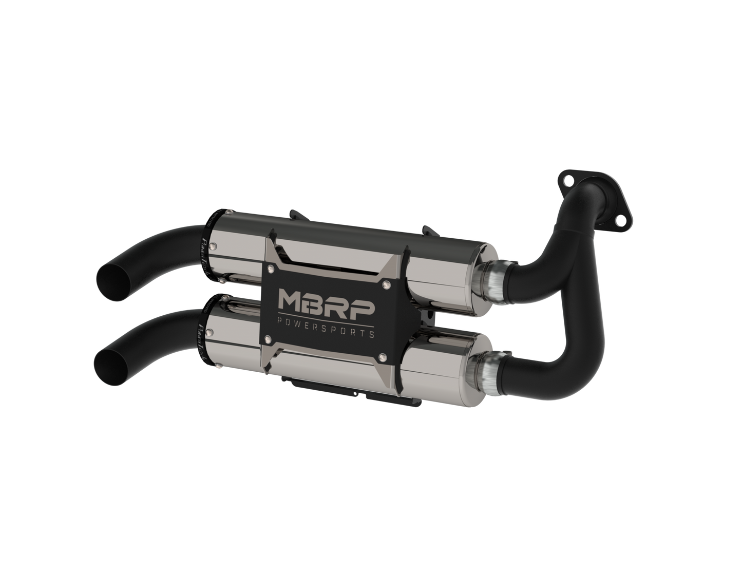 Stacked Dual Slip On Exhaust Pipe For 16-Up Polaris RZR S 1000 General 1000 Performance Series MBRP