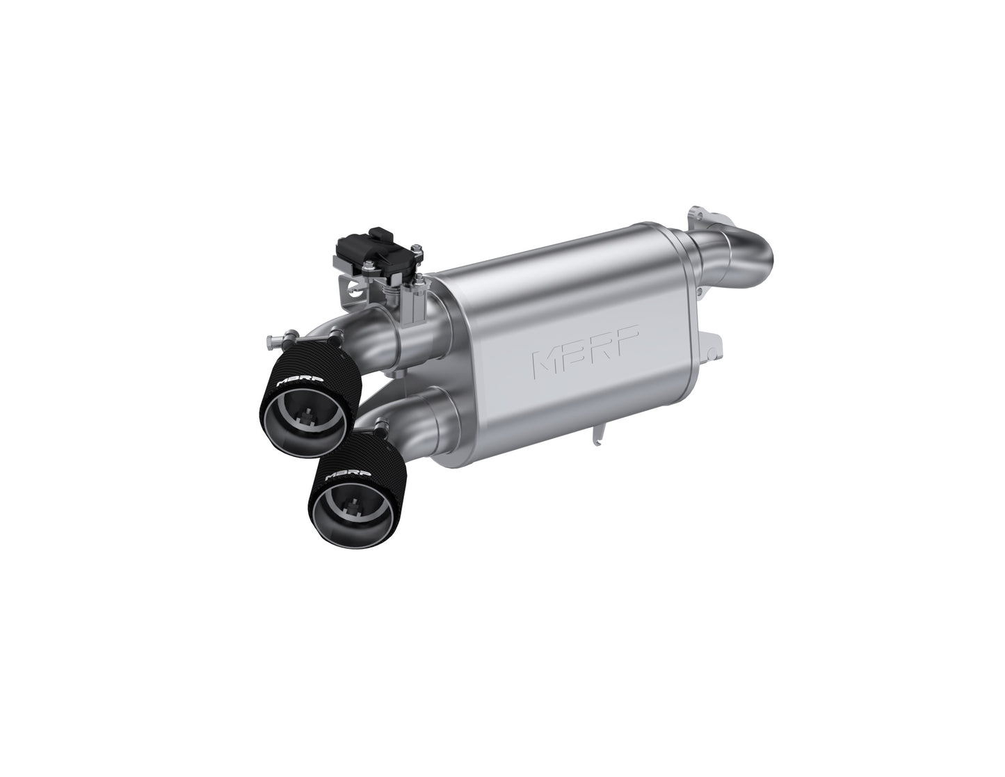 20-Up Polaris RZR PRO XP Slip-on Active Exhaust Dual Outlet with Carbon Fiber Tips Performance Series MBRP