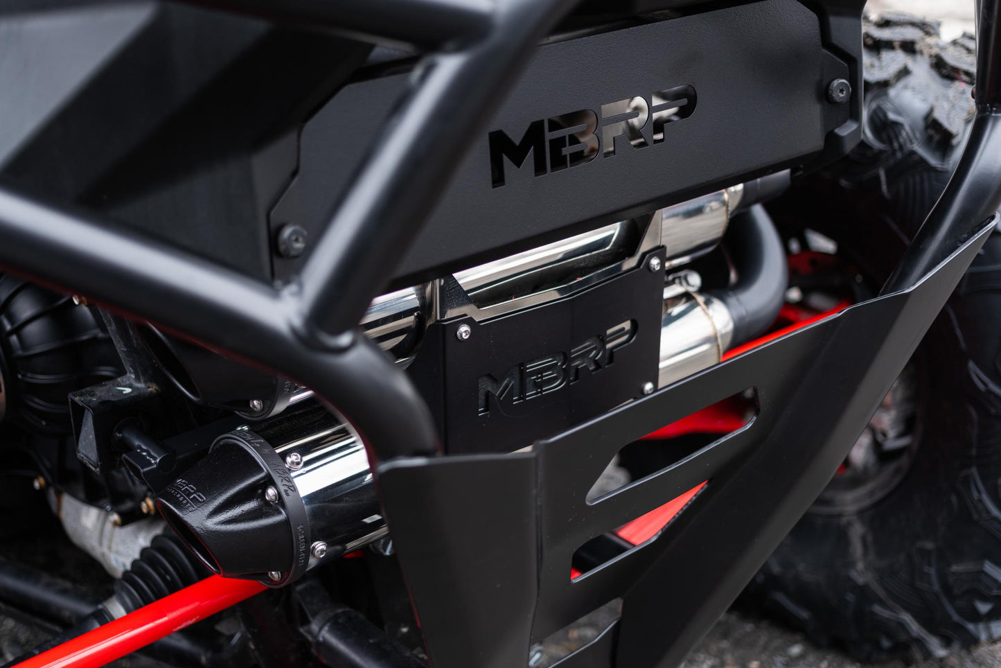 Stacked Dual Slip On Exhaust Pipe For 20-Up Polaris RZR Pro XP Turbo Performance Series MBRP-7