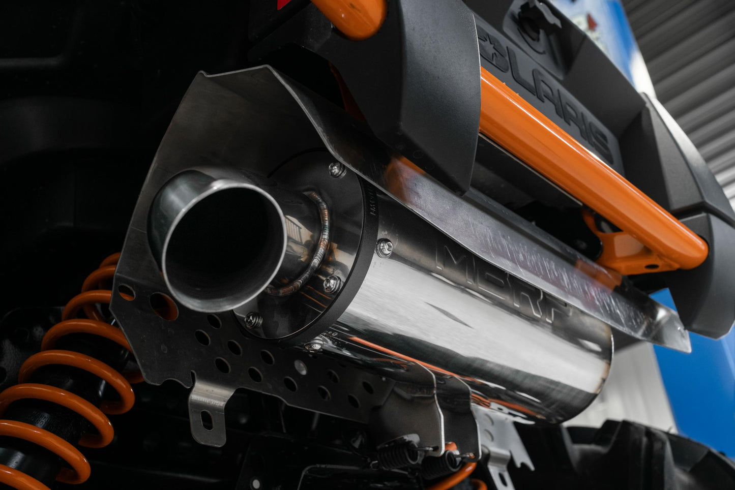 5 inch ATV Performance Muffler Single Slip-On 17-Up Polaris Sportsman Performance Series MBRP-6