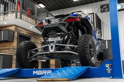 2022-Up Polaris RZR PRO R T304 Single Slip-on Dual Outlet Performance Series Exhaust with Carbon Fiber Tips MBRP-6