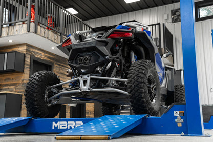 2022-Up Polaris RZR PRO R T304 Single Slip-on Dual Outlet Performance Series Exhaust with Carbon Fiber Tips MBRP-7