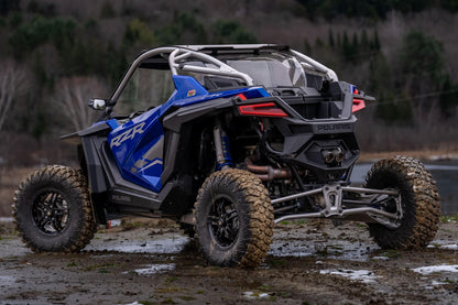 2022-Up Polaris RZR PRO R T304 Single Slip-on Dual Outlet Performance Series Exhaust with Carbon Fiber Tips MBRP-9