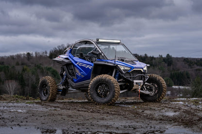 2022-Up Polaris RZR PRO R T304 Single Slip-on Dual Outlet Performance Series Exhaust with Carbon Fiber Tips MBRP-11