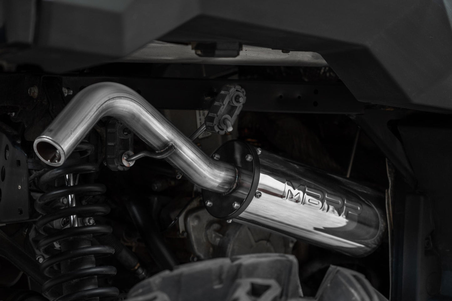 2018-Up Polaris Ranger XP 1000/ Ranger Crew XP 1000 5 Inch Single Slip-on Muffler Assembly Performance Series MBRP-6
