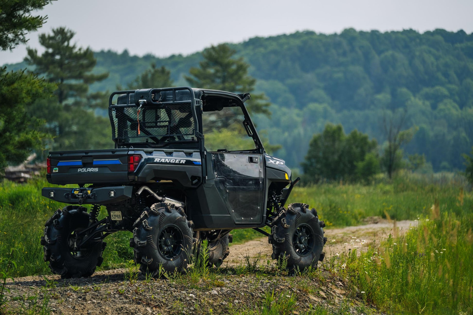 2018-Up Polaris Ranger XP 1000/ Ranger Crew XP 1000 5 Inch Single Slip-on Muffler Assembly Performance Series MBRP-8