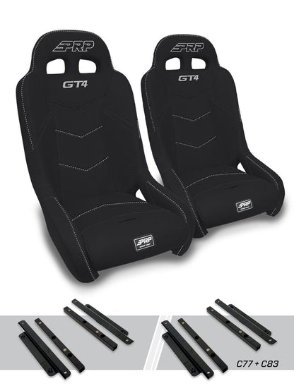 GT4 Suspension Kit for Polaris General, RZR S 900, 900 Trail, Trail, XP 1000, Turbo, Turbo S Pair PRP Seats-1